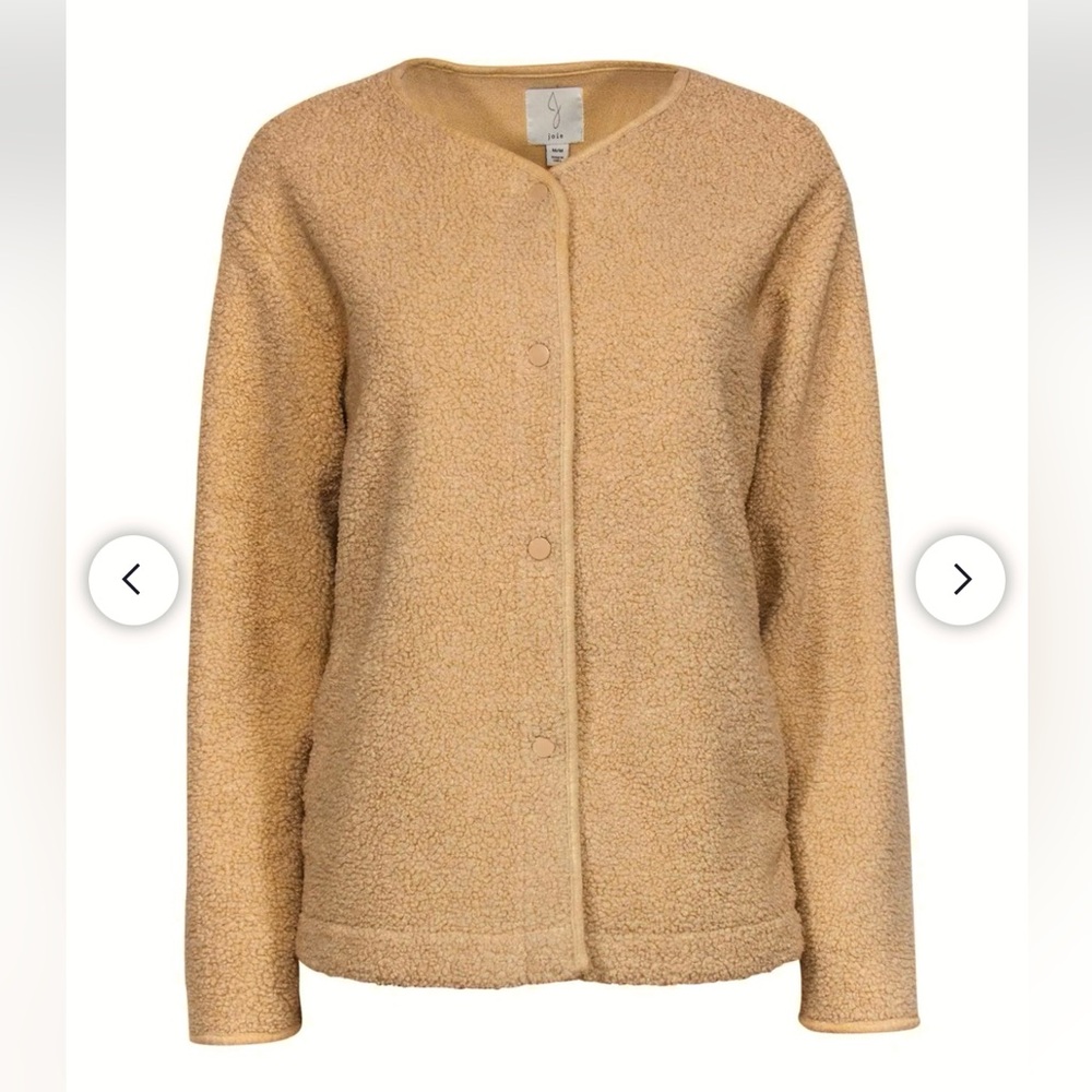 NWOT Joie Teddy Sherpa Snap Front Jacket